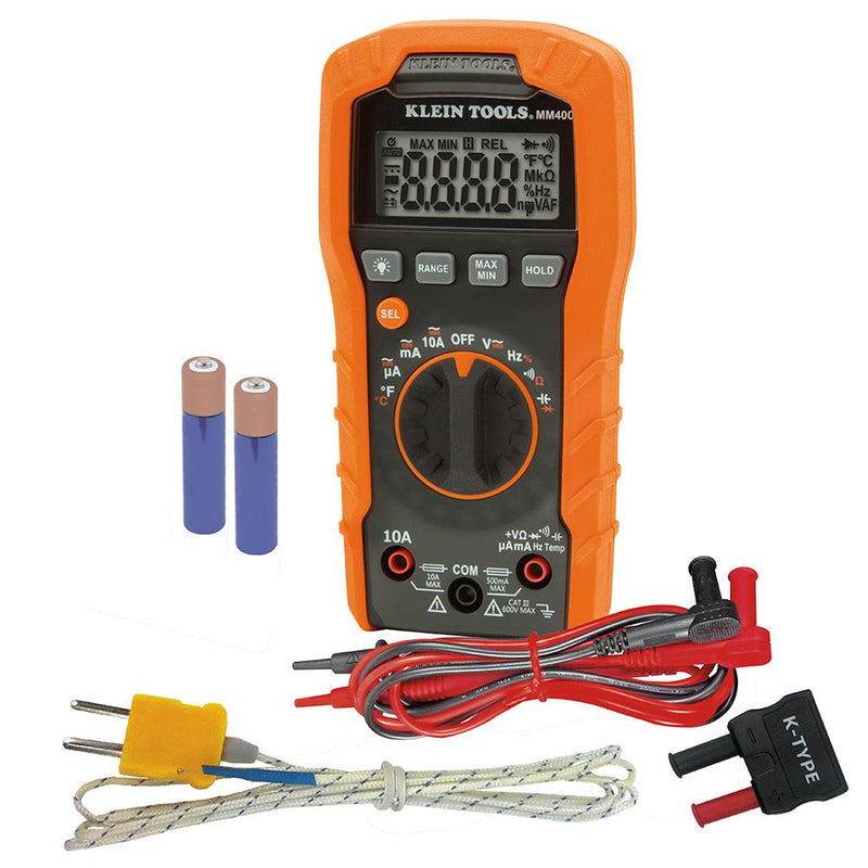 MM400 Klein Tools Digital Multimeter, Auto-Ranging, 600V