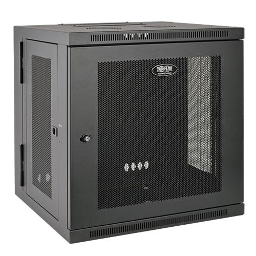 SRW10US Tripp Lite 10U Wall Mount Rack Enclosure Cabinet Hinged Wallmount w/ Door & Sides